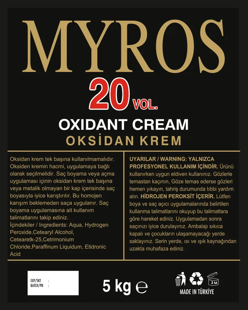 Myros 20vol. Oksidan Krem