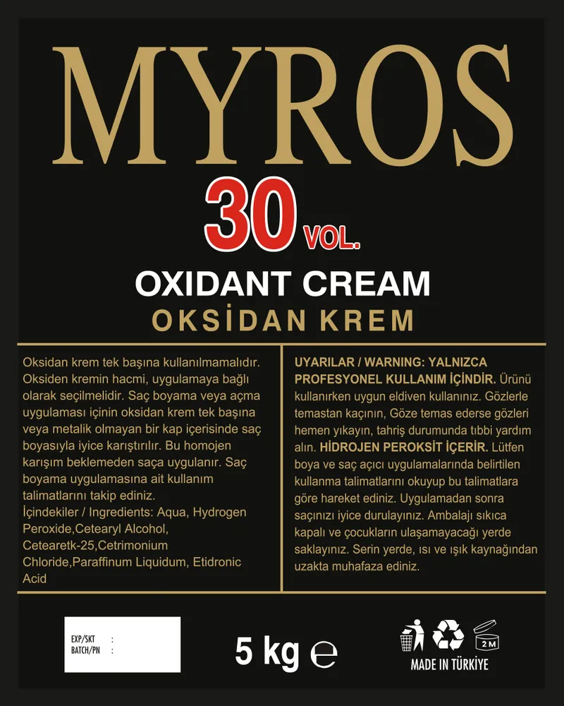 Myros 30vol. Oksidan Krem